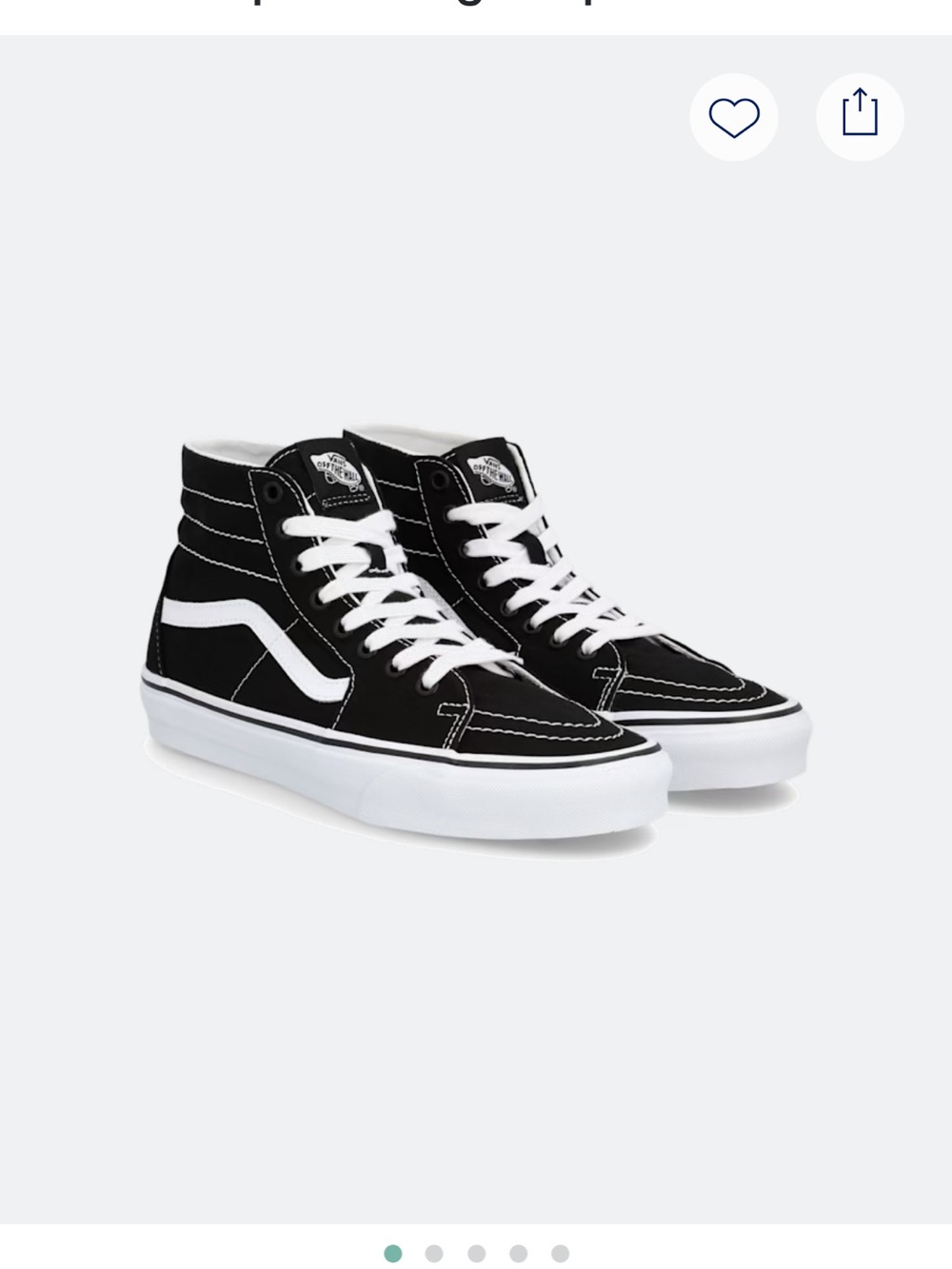 Vans Black & White Sk8-Hi Classic High-Top Sneakers
